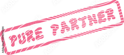 Pink Hand Drawn Pure Partner Stamp Highlighting Collaborative Relationships and Trust