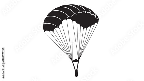 Experience the thrill of skydiving with this dynamic parachute illustration, perfect for extreme sports enthusiasts and adventure seekers looking for a unique design element