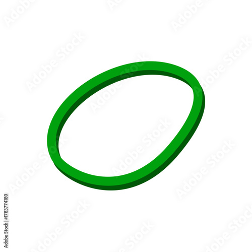 Rubber Band Vector Illustration on White Background