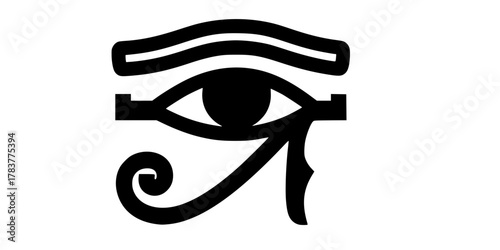 Eye of Horus Geometric Wadjet Minimalist Line Art Vector