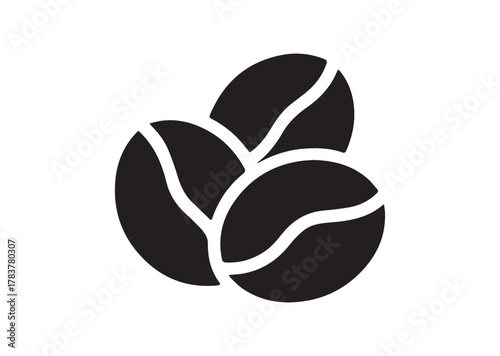 Coffee beans icon, Coffee beans solid vector