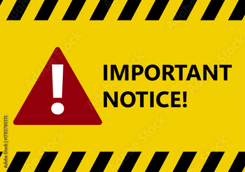 Aviso de noticia importante en fondo amarillo