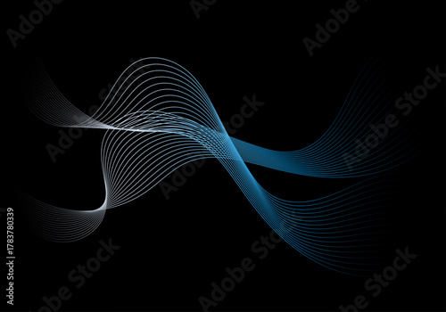 Fondo de malla azul y blanca en fondo negro