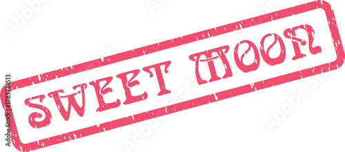 Textured red stamp showing sweet mood phrase for positive emotional expression