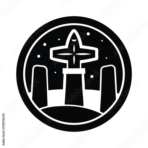 Gobekli Tepe Relief Art Vector Illustration