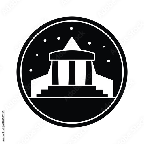 Gobekli Tepe Ruins Minimal Emblem Illustration