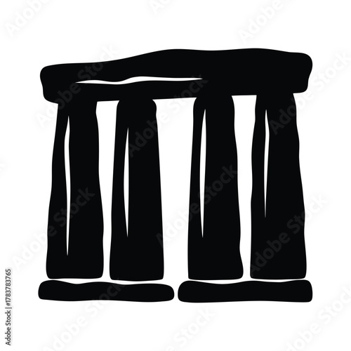 Gobekli Tepe Sandstone Pillars Vector Illustration