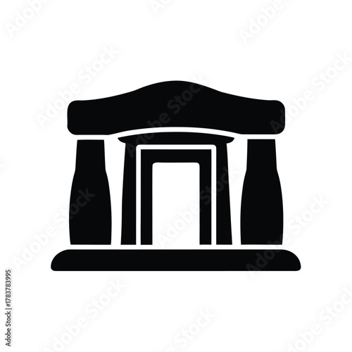 Gobekli Tepe Site Entrance Icon Illustration