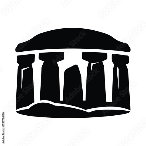 Gobekli Tepe Sandstone Ruins Stylized Vector Art