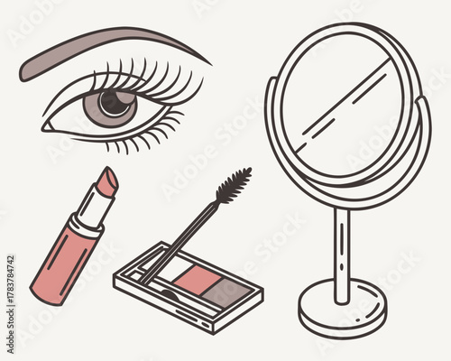 Cosmetic products and tools for makeup application