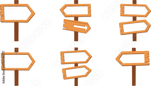 Rustic wooden directional signs, vintage arrow boards, navigation guideposts, countryside wayfinding planks, wooden arrows for travel, adventure, tourism, decoration, design