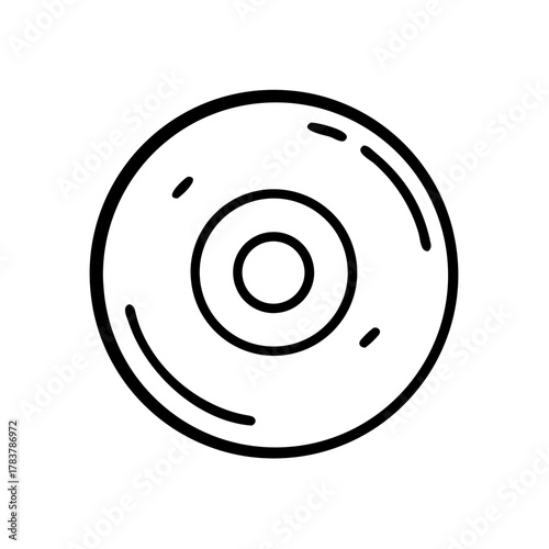 Donut Outline Icon Illustration