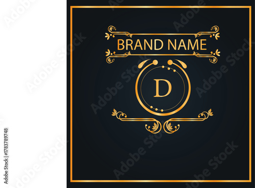 Golden Elite Monogram Letter Logo