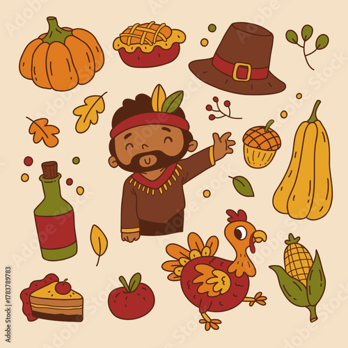 Hand Drawn Thanksgiving Element
