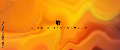 abstract gradation orange color background template with fluid style vector graphic. abstract liquid background.