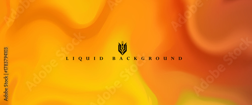 abstract gradation orange color background template with fluid style vector graphic. abstract liquid background.