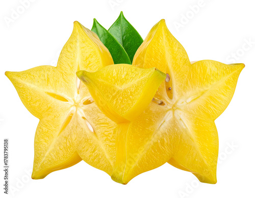 Star fruit isolated transparent background png 