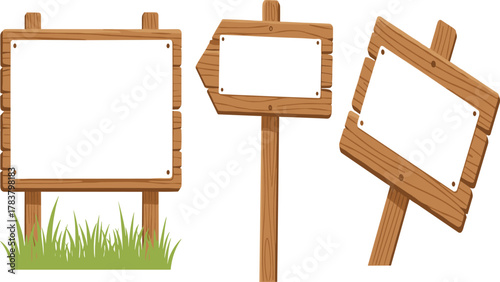 Wooden signboards, rustic planks, blank boards, countryside signage, outdoor notice boards, navigation arrows, rustic posters, adventure design, tourism, travel, decoration, direction