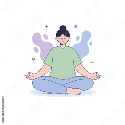 Man Practicing Seated Meditation and Yoga Mindfulness