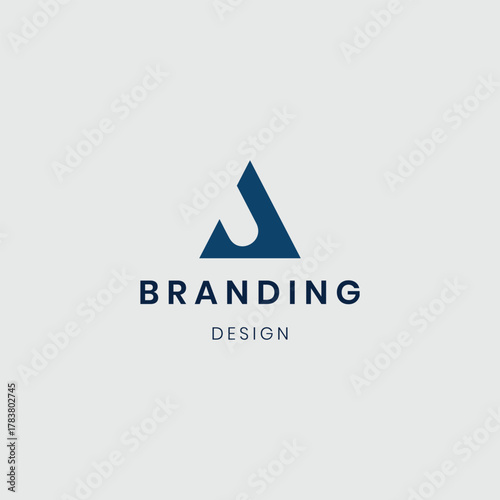 abstract stylish letter A logotype