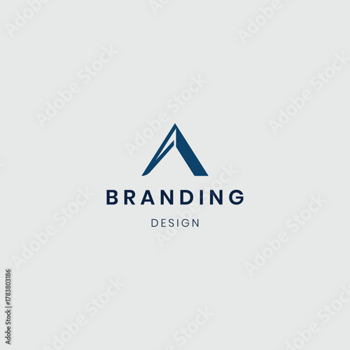 abstract stylish letter A logotype