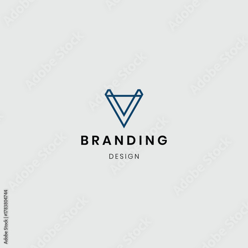 Free Download Brand logo letter v logotype vector - GFXLoad