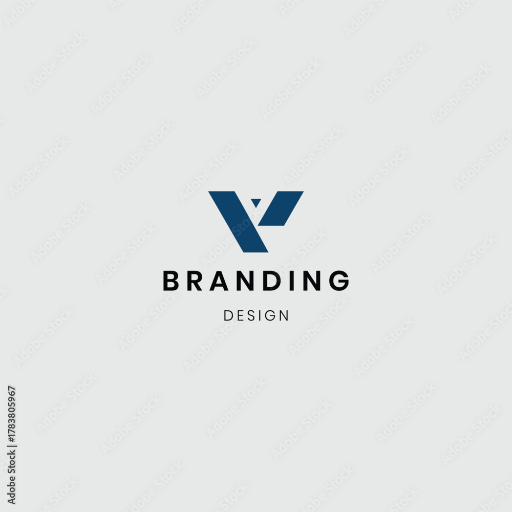 Fototapeta premium silhouette V letter logo collection