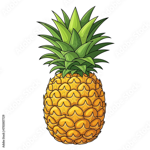 pineapple isolated on white