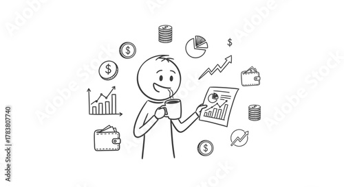 Analyzing Financial Data A Stick Figure's Approach to Investments, Charts, and Growth Strategies, Exploring Economic Trends and Monetary Assets with Analytics