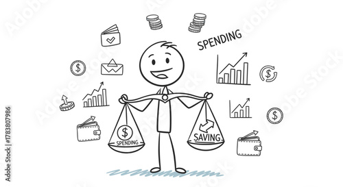 Financial Balance A Stick Figure's Guide to Spending vs