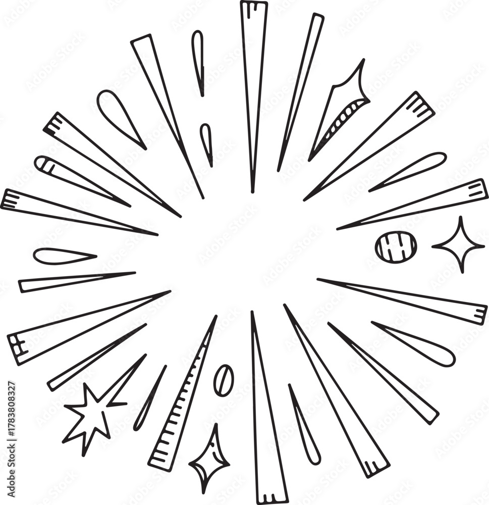 Obraz premium Sparkling Explosion Radiating Light Burst, Celebration Firework Glitter Effect, Star Cluster