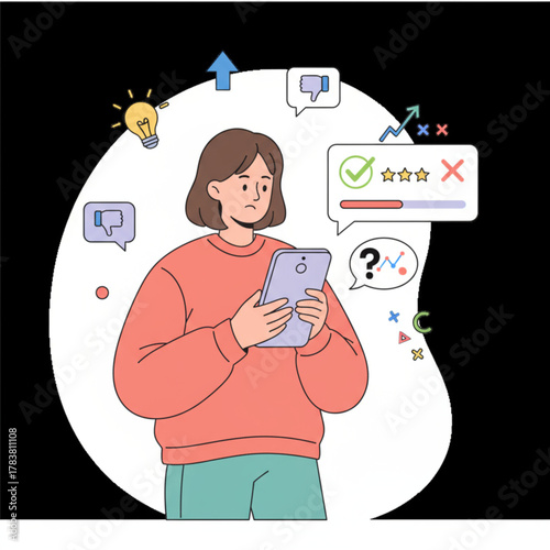 Woman Concentrating on Laptop for E-learning or Remote Study