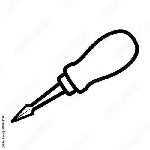 Screwdriver Tool Icon for Repair and Construction.