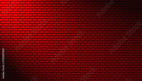 Modern Deep Red Brick Wall Texture Background with Elegant Gradient Lighting Effect Ideal for Digital Projects and Creative Graphic Design Elements and Web Interfaces