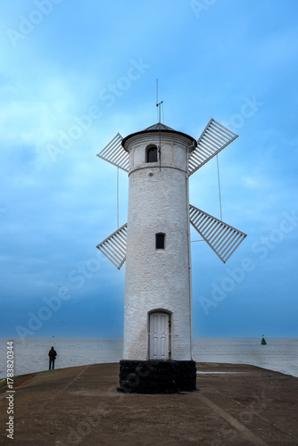 Wallpaper Mural old windmill in Swinoujscie, Baltic Sea. Poland Torontodigital.ca