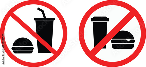 No Coffee Allowed Prohibition Sign Vector Design