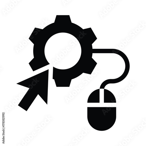 search engine glyph icon illustration vector graphic.eps