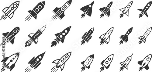 Space ship vector icon