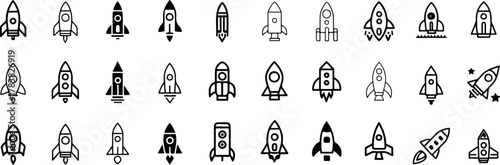 Space ship vector icon