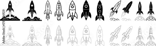 Space ship vector icon