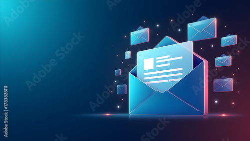 Strategic email marketing ads concept featuring refined digital aesthetics persuasive call to action and integrated visual elements to boost campaign performance and customer conversion in  Photo Stoc