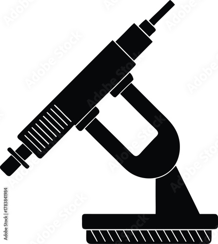 A micrometer for small measurements silhouette.