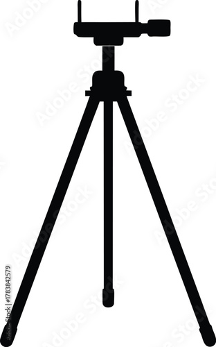 A leveling rod used in surveying silhouette 