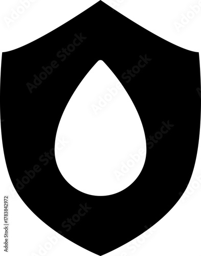 Waterproof icons. Water Proof sign collection. Water resistant symbol. Water protection icon with shield. Vector, PNG, jpeg. Keep dry. Open umbrella with water droplets icons set Water drop protection
