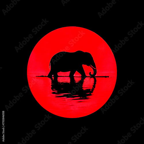 elephant silhouette wildlife icon knowledge app design