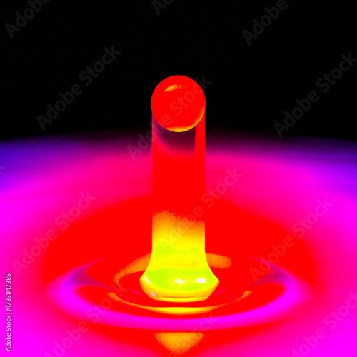 energy drop design flow liquid reaction neon circle perfect gradient