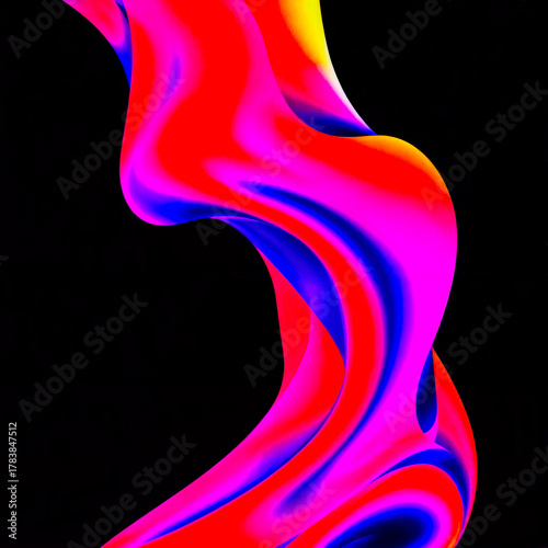 minimal flow layout design neon liquid gush