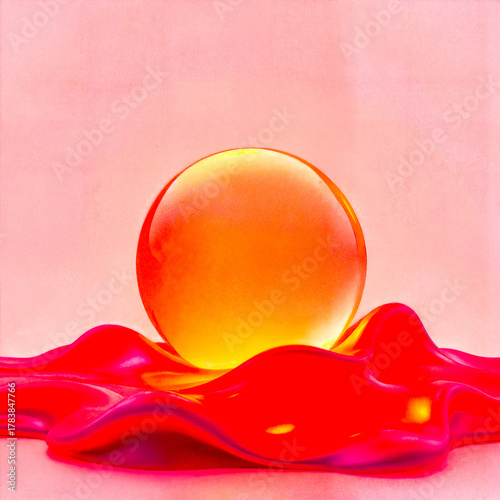 ball flow circle icon template layout hot warm button