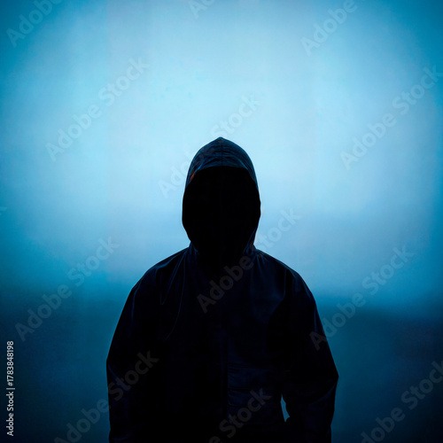 fear mysterious silhouette anonymous hoodie night evening scary