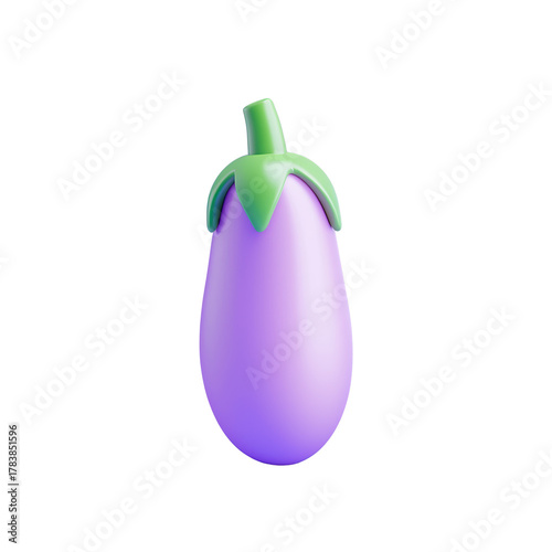 Colorful Simplistic Eggplant Design for Creative Culinary Projects
